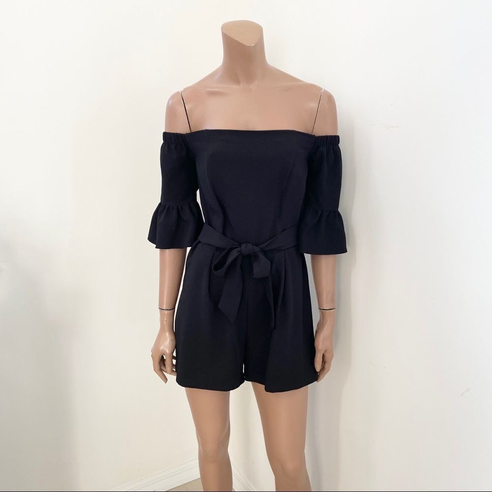 Saks Fifth Avenue black off the shoulder romper S